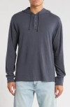 14th & Union Slub Cotton Hoodie In Blue