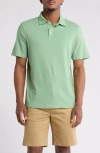 14th & Union Slub Cotton Polo In Green Shale