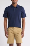 14th & Union Slub Cotton Polo In Navy Blazer