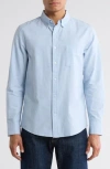 14th & Union Solid Cotton Button-down Shirt In Blue Thread - White