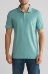 14th & Union Solid Interlock Polo In Green Seaglass