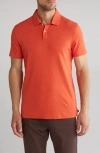 14th & Union Solid Interlock Polo In Red Sunset