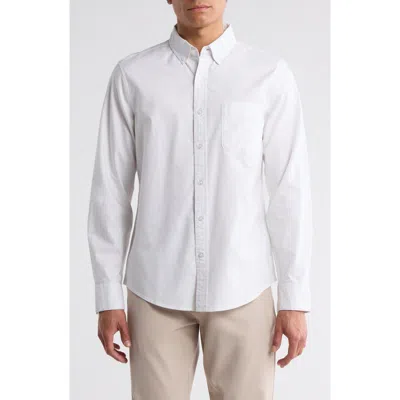 14th & Union Solid White Cotton Button-down Shirt