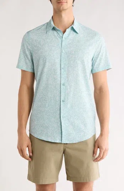 14th & Union Sprigs Short Sleeve Performance Button-up Shirt