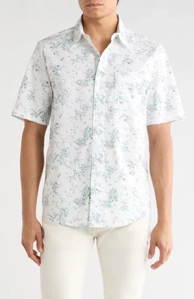 14th & Union Stretch Cotton Poplin Button-up Shirt In White