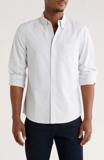 14th & Union Stripe Cotton Oxford Button-down Shirt In White