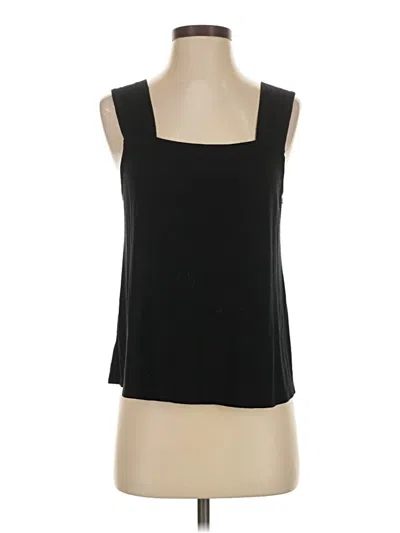Pre-owned 14th & Union Tank Top Black Square Neckline Tops