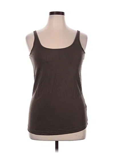 Pre-owned 14th & Union Tank Top Brown Strapless Neckline Tops