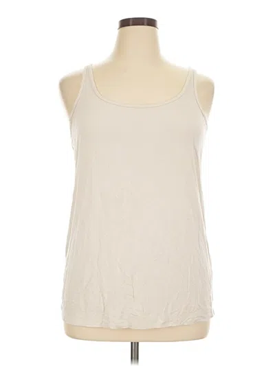 Pre-owned 14th & Union Tank Top Ivory Halter Neckline Tops