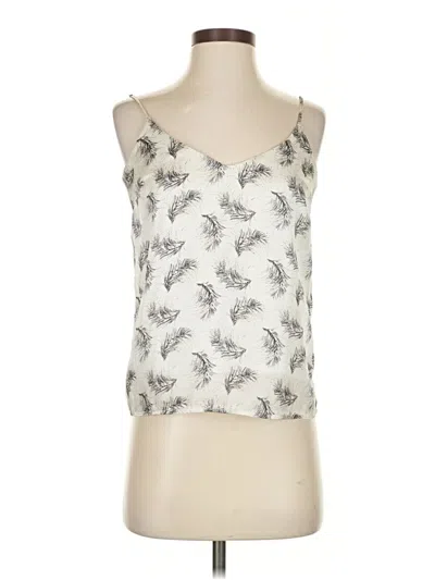 Pre-owned 14th & Union Tank Top Ivory Halter Neckline Tops In White