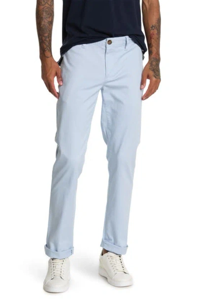 14th & Union The Wallin Stretch Twill Trim Fit Chino Pants In Blue Skyway