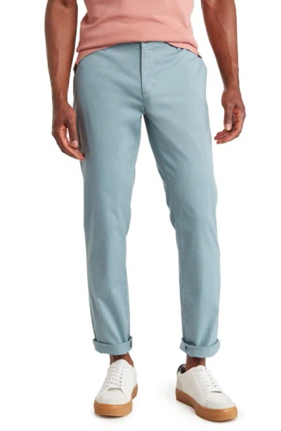 14th & Union The Wallin Stretch Twill Trim Fit Chino Pants In Blue Smoke