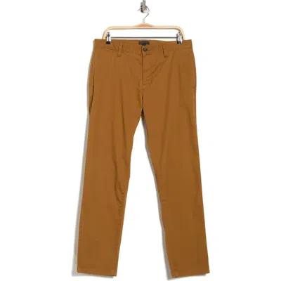 14th & Union The Wallin Stretch Twill Trim Fit Chino Pants In Brown