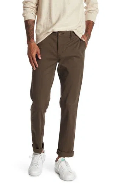 14th & Union The Wallin Stretch Twill Trim Fit Chino Pants In Brown