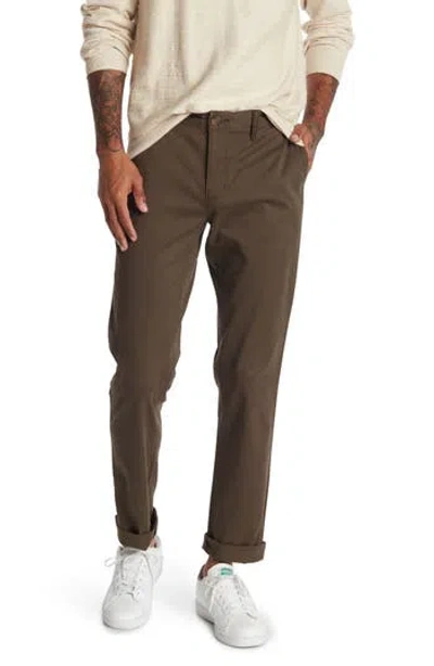 14th & Union The Wallin Stretch Twill Trim Fit Chino Pants In Brown Wren
