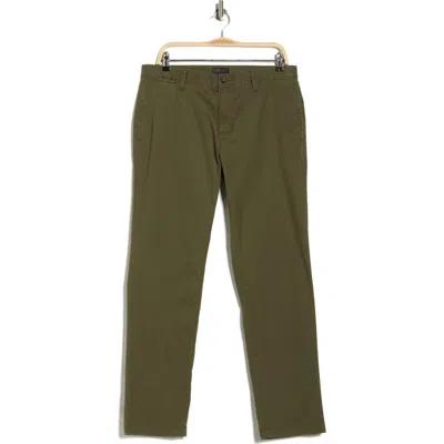 14th & Union The Wallin Stretch Twill Trim Fit Chino Pants In Green