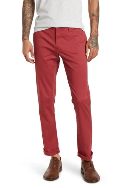14th & Union The Wallin Stretch Twill Trim Fit Chino Pants In Red
