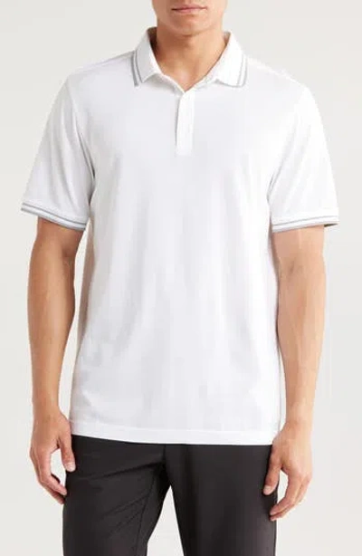 14th & Union Tipped Polo In White