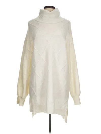 Pre-owned 14th & Union Turtleneck Sweater In White