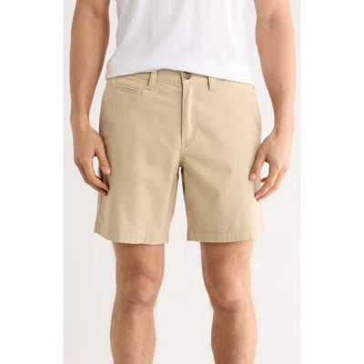 14th & Union Wallin Stretch Twill Chino Shorts In Neutral