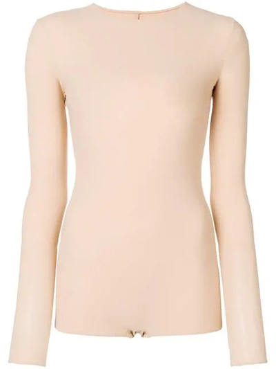 Maison Margiela Off-white Nylon Second Skin Bodysuit