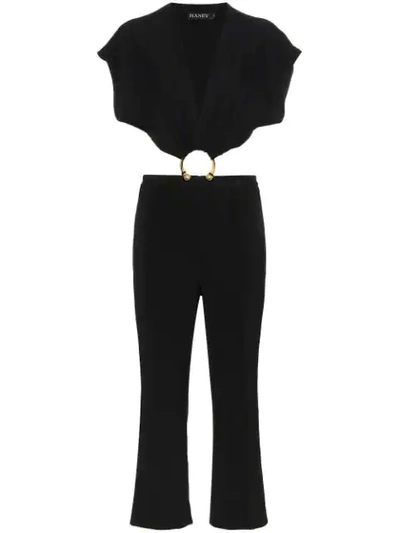 Haney Austin Silk Jumpsuit In Black