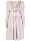 SEE BY CHLOÉ SEE BY CHLOÉ LACE PANEL DRESS - NEUTRALS