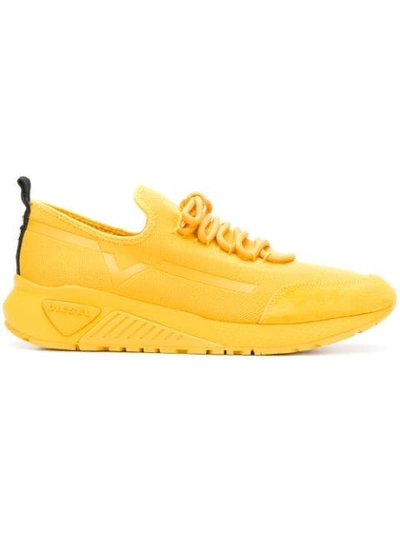 Diesel Logo Low-top Trainers - Yellow