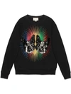 GUCCI COTTON SWEATSHIRT WITH BOSCO AND ORSO