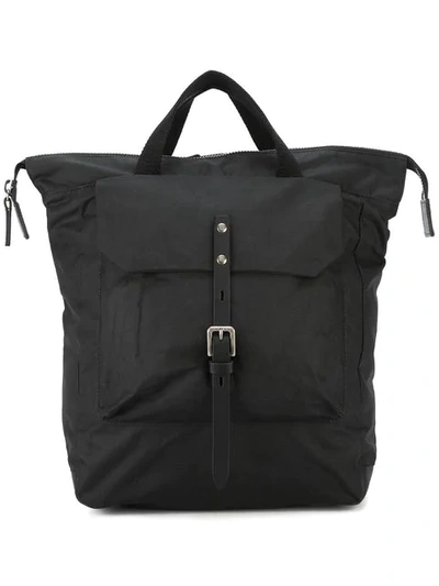 Ally Capellino Buckle Front Backpack In Black