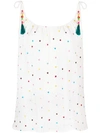 ALICIA BELL ALICIA BELL HEART EMBROIDERED VEST TOP - WHITE