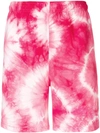 STUSSY STUSSY TIE-DYE SHORTS - PINK