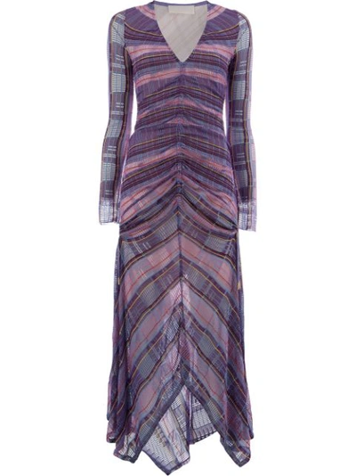 Peter Pilotto Embroidered Midi Dress In Pink