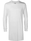 Rick Owens Long Length Sweater In White