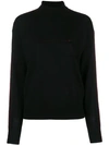 MM6 MAISON MARGIELA MM6 MAISON MARGIELA CONTRAST STITCH DETAIL JUMPER - BLACK