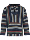 ALANUI STRIPE KNITTED CASHMERE HOODED SWEATER