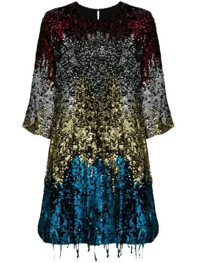 Amen Sequin Tassel Shift Dress - 多色 In Multicolor