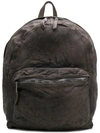 GIORGIO BRATO GIORGIO BRATO DISTRESSED DETAIL BACKPACK - GREY