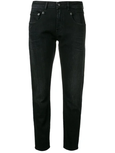 R13 Cropped Slim Jeans In Black
