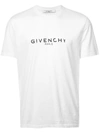 Givenchy White Crewneck T-shirt With Logo Print In Cotton Man In White
