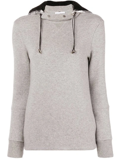Rabanne Paco  Detachable Hood Sweatshirt - 灰色 In Grey