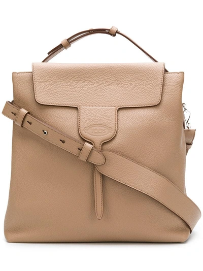 Tod's Small Joy Leather Shoulder Bag In Neutrals