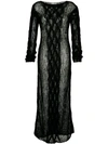 MIU MIU MIU MIU LONG SWEATER DRESS - BLACK