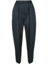 ASTRAET pleated front tapered leg trousers