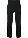 ALEXANDER MCQUEEN ALEXANDER MCQUEEN CROPPED TAILORED TROUSERS - BLACK