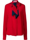 GIVENCHY GIVENCHY DETACHABLE SCARF BLOUSE - RED