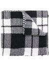 FENDI FENDI PLAID LOGO SCARF - BLACK