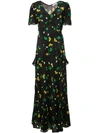 RIXO LONDON floral flared maxi dress