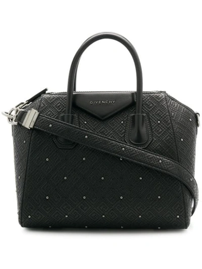 Givenchy Small Embossed Antigona Tote Bag In Black