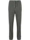 CAMBIO CAMBIO PLEATED DETAIL TRACK TROUSERS - GREY